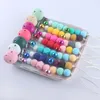 Silicone Bead Pacyfikator posiadacze noworodka Bell Bell Clip ząbkowanie Łańcuchy Anti-Drop Łańcuch Smoczek Klipy Dziecko Ząbkowanie Uchwyt Sutek M2351