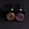 Horus Simber Chakra Healing Amethystクリスタル銅樹脂オルゴンペンダントの宗教オルゴナイトネックレスEMF保護