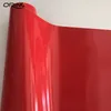 1.52x5 / 10/15/20 / 30m光沢のある黒いビニールフィルム車の包み込み空気の泡無料光沢のある赤いビニール光沢の白い包装フィルム