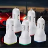 LED Dual USB Car Charger 2 Port Adapter Sigaret Socket Lichter Voor iPhone 11 12 Samsung GPS Headset Digitale camera