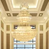 Modern Amerikan Kristal Avizeler Işıklar Fikstür LED Işık Büyük Lüks Avrupa Kristal Chandelier Hotel Ev Kapalı Aydınlatma Dia80cm/100cm