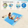 Beach Mat Portable Blue beach mat Anti-slip Rug Outdoor for support drop WY7181236E