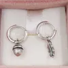 Acorn Leaf Hoop Earrings 정통 925 스털링 실버 스터드에 맞는 유럽 판도라 스타일 스터드 보석 앤디 보석 298603c01