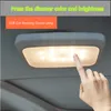 Touch Type Night Light Car Led Car Roof Light Ceiling Magnet Lamp Automobile Car Interior Reading Light Square USB Charging Trunk Lamp