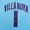 2020 New NCAA Villanova Wildcats Jerseys 1 Lowry College Baloncesto Jersey Bebé Azul Tamaño Joven Adulto Todo cosido