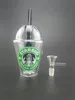 Starbucks fincan cam bong mini su boruları DAP teçhizat ve petrol kuleleri 4.5 inç cam bonglar nargile duman aksesuarı