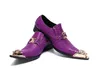 Neue Lila Aufzug Business Schuhe Männer Casual Leder Oxfords Brogues Spitzschuh Oxford Kleid Schuhe 37-47