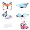 12pcs / set 3D papillon Wall Sticker PVC Simulation stéréoscopiques papillon mureaux aimant Art Decal Kid Chambre Décoration