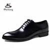 Phenkang Mens Formal Shoes Genuine Leather Oxford Shoes For Men Italian Dress Wedding Laces Leather Business Shoes CX200731