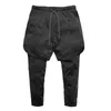 Joggers pantalons de survêtement hommes 2 en 1 pantalon slim Leggings courts Double couche vêtements de sport hommes gymnases Fitness poche intégrée pantalon de survêtement266m