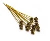 100st / parti 50mm Alloy Flower Ball Head Pins Needles Pärlor Kontakt för DIY Earrings Smycken Göra fynd Tillbehör