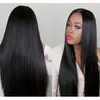 Hot Popular Wigs Natural Soft Black straight Long with Baby Hair Heat Resistant Glueless Synthetic Lace Front Wig for Women