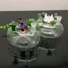 Vetro pentola letto di fiori di vendita calda in Europa e Americaglass pipe bubbler pipa acqua bong di vetro