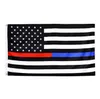 6Types 90 * 150cm Blueline USA Polizei Flaggen 3x5 Fuß Thin Blue Line USA Flagge Schwarz, Weiß und Blau amerikanische Flagge mit Messingösen SN4460