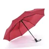 Fullautomatic Umbrella Multi Colors Прочная длинная ручка тройная бизнес -зонтик пользовательский творческий дизайн зонтик DH7813656