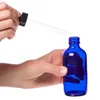 6st 120 ml 4 oz glasdropparflaskkoboltblå glas w ögondropp för eteriska oljor labflaskor kosmetiska behållare272t2012932