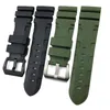 24mm 26mm Rubber Silicone Green Black Blue Watch Band For PAM Stainless Steel Pin Buckle22mm Diving Strap Deployment Clasp Men F241n