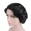 New Arrival Women Solid Color Bonnet Night Sleep Cap Satin Headwear Headwrap Hair Care Hat Moda Akcesoria