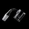 New Beveled Edge Quartz Banger With Spinning Hole 3mm Wall 25mmOD 10mm 14mm 18mm 45&90 Male Female Quartz Bangers Nails For Dab Rigs