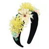 Lussuosa fascia per capelli di design con fiori di cristallo per donna Accessori per capelli da sposa con perline di cristallo fatti a mano vintage