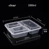 1000ml Freshware Meal Prep Containers Food Storage Containers Bento Box BPA Plastic Containers 3 Compartment with Lids9002754