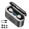 F9 TWS Mini Bluetooth LED Intelligent 5.0 Digital Display 3 In 1 Touch Sports Stereo Wireless Headset Surround Sound Speaker In Retail Box