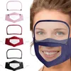 Widoczne usta Osłona twarzy wymienna Osłona Eye Shield Anti Dust Reusable Zmywalne Przezroczyste Lud Język Maska Głuchy Muta Maska Cyz2521