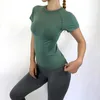 Yoga Stroje 2022 Kobiety Fitness T-Shirt Sport Crop Top Długim Rękawem Trening Bieganie Tórki Trening Sportswear Sexy Siłownia Odzież Odzież