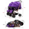 56 cm Highlanscape Twins Kinderwagen, Karbonstahlrahmen, nebeneinander, 2-Wege-Schiebewagen, mit Moskitonetz, 238 W