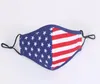 DHL Shipping Designed American Flag Mask Cotton Reusable Muffle Mask Breathing Valve Replacement Filter Insert Mask Printed