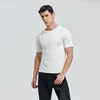 E-BAIHUI T-shirt a maniche corte tinta unita da uomo T-shirt bianca da uomo semplice moda estiva T-shirt bianca da uomo Camicie pubblicitarie da coppia