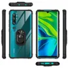 Case Capa militar Grade Crystal Clear Protective Magnetic Car Anel Monte Kickstand Para redmi Nota 8 Pro Nota 9 Pro Mi Nota 10 CC9 Pro Lite