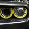 Anello faro giallo per auto Copertura decorativa in ABS per Dodge Challenger 2015 UP Presa di fabbrica Accessori per interni auto