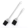 BBQ Silicone Sauce Basting Brush Stainless Steel Handle Pastry Brush Barbecue Tools for Cooking Marinating JK2007XB