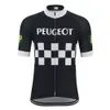 Classic pro team wielershirt set heren zomer korte mouw race wielershirt zwart retro koersbroek fietsshirt bik2201