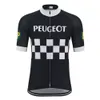 Classic pro team wielershirt set heren zomer korte mouw race wielershirt zwart retro koersbroek fietsshirt bik2201