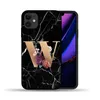 Custom Letter Customized Initial Marble Flowers Black Silicone Phone Case Cover For iPhone 11 Pro Max X XS Max XR 6 6S 7 8 Plus