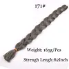 Större lager Syntetisk flätande hår 82inch 165g Singelfärg Hög temperaturfiber Syntetisk virka Jumbo Braiding Hair Extensions