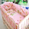 Kingtoy Bettwäsche-Set für Neugeborene, Cartoon-Bettlaken aus 100 % Baumwolle, Kinderbettwäsche inklusive Kissen, Stoßstangen und Matratze TEII1468273