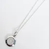 925 Sterling Silver Logo Pendant Necklace For Pandora CZ Diamond Party Jewelry for Women Men flickvän Presentkedjedesigner halsband med originallåda
