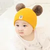 Baby Kids Casula Outono chapéu Meninos inverno meninas bebê recém-nascido chapéu feito malha das crianças chapéu morno Bib 2020 Moda Beanie