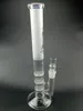 Bongos de água de vidro de 14 polegadas narguilés foscos filtros de favo de mel de 3 camadas dab rig tubo reto junta de 18 mm