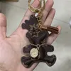 Cat Bear Key Chains Аксессуары для кисточки Key Ring