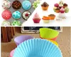 200PCS Mix Color Silicone Muffin Cake Cupcake Mold Case Bakeware Maker Mold Fack Baking Cup Mögel