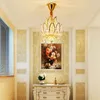 New minimalist aisle crystal chandelier lighting small pendant lights porch ceiling lights corridor balcony lotus Pendant lamps