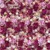 3D Artificial FlowersWall Hot Rose Orchidee Rosa Peonia Fiori Finti Parete Per La Decorazione Di Sfondo Della Festa Nuziale