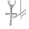 Baseball Bat Cross Pendant Halsband Guld Silver Svart Färg Rostfritt Stål Baseball Cross Pendant Halsband för Kvinnor Män Hiphop Link