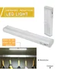 6/10 LEDs PIR Motion Sensor Luces Armario Armario Lámpara Lámpara LED bajo Gabinete Noche Luz para Armarios Escaleras Cocina