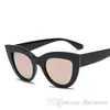 Cateye Sun Glasses Matt Black Women Men Cat Eye Plast Solglasögon för kvinnliga klädglasögon UV400GDR27