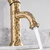 Rubinetti per lavabo Rubinetto per bagno antico retrò in ottone massiccio Miscelatore monocomando europeo per acqua calda e fredda LA10128AAB